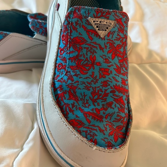 COLUMBIA PFG Sneaker U.S.A size 6 Leather Lightweight Canvas Boating - Picture 1 of 3